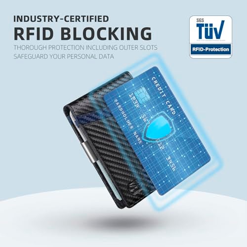 Zitahli Money Clip Wallets for Men,Slim Bifold Wallet 10-12 Cards, Mens Leather Wallet with ID Window,RFID Blocking Thin Minimalist Credit Card Holder,Gifts for Him - Image 5