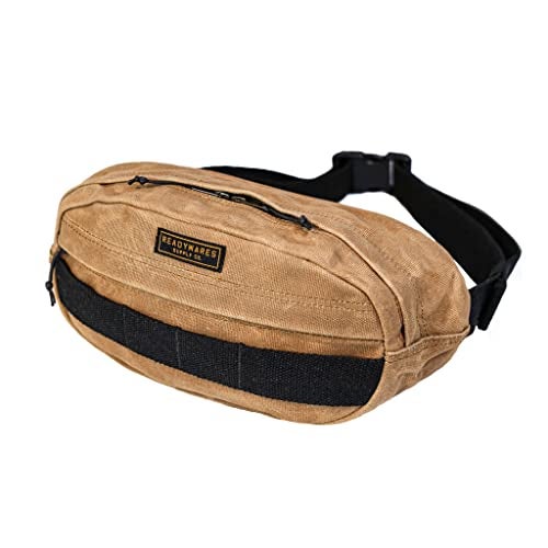 Readywares Waxed Canvas Sling Large Fanny Pack Outdoor Sport Hiking Travel Belt Bag Waist Bag for Men Large Fanny Packs for Women Fanny Pack for Men - Image 1
