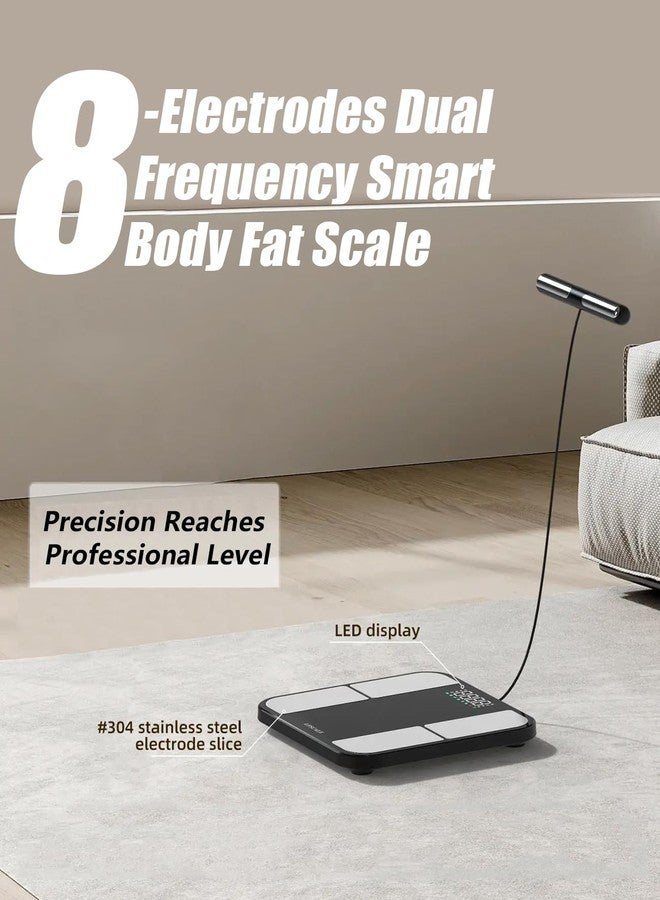 Gdncbm Scale for Body Weight - 8 Electrodes High Precision Digital Scale for BMI - 46 Body Composition Metrics - Bluetooth Bathroom Scale with LED for Home/Fitness - Image 5