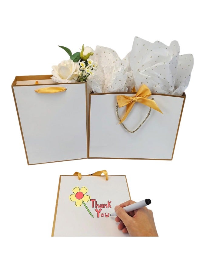 10pcs Gift Bags with Handle 16*8*22cm Gift Paper Bags, Thank You Gift Bag for Wedding Bridal Shower Groomsmen Birthday Party Baby Shower - Image 3