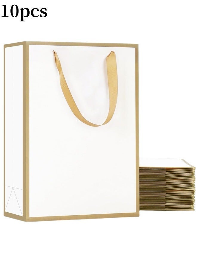 Ouyesyyds 10pcs Gift Bags with Handle 16*8*22cm Gift Paper Bags, Thank You Gift Bag for Wedding Bridal Shower Groomsmen Birthday Party Baby Shower - Image 1