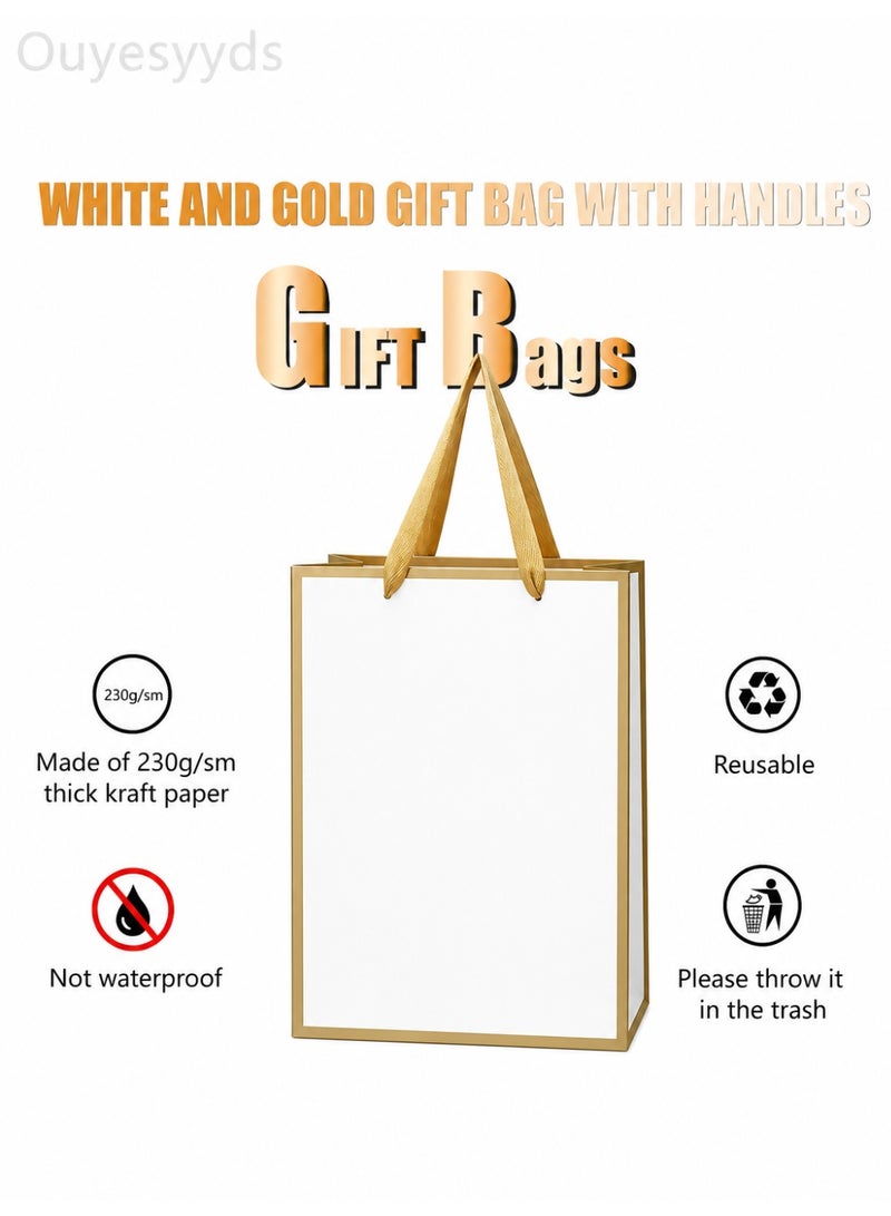 Ouyesyyds 10pcs Gift Bags with Handle 16*8*22cm Gift Paper Bags, Thank You Gift Bag for Wedding Bridal Shower Groomsmen Birthday Party Baby Shower - Image 5