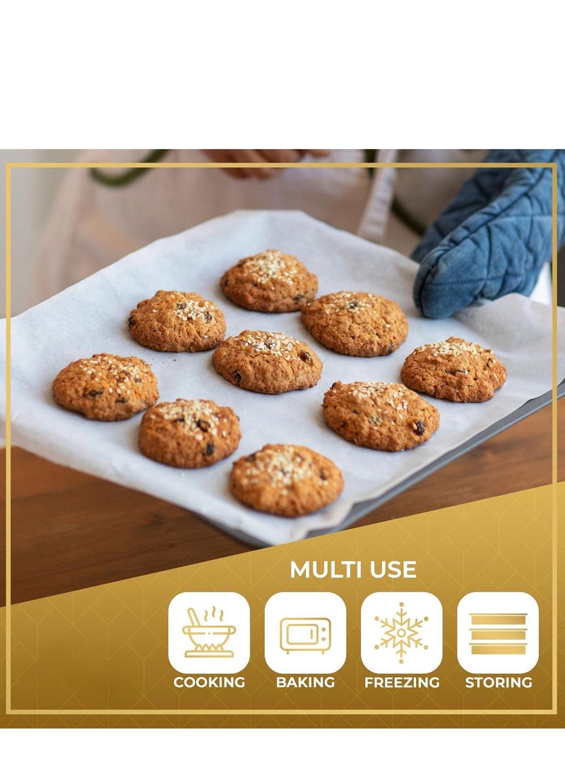 Silicone Oil Paper Baking Household High Temperature Resistant 30CM x 20M Non-stick Heavy Duty Oil Resistant Paper, Air Fryer Paper Special Oil Blotting Roll Paper, Oven Food Mat Tray, Holiday Dessert Making, Suitable for Baking, Sourdough Bread Baking Supplies, Cooking Paper - Super thick and non-stick grease proof  - Image 4