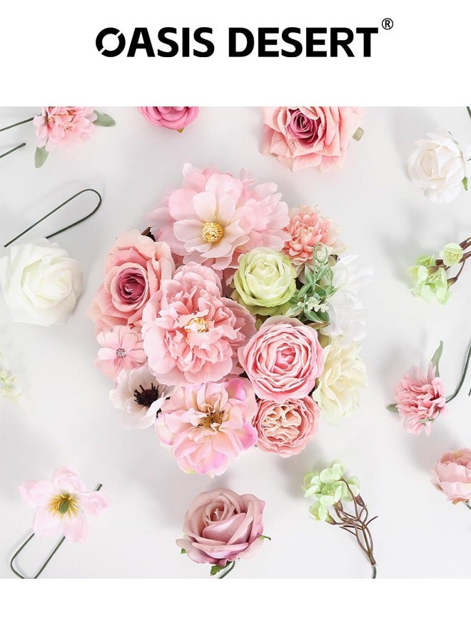 OASIS DESERT Rose Artificial Flower Combination Box Set Fake Flowers DIY Wedding Decoration Fake Flowers Home Decoration Indoor Artificial flowers - Image 2