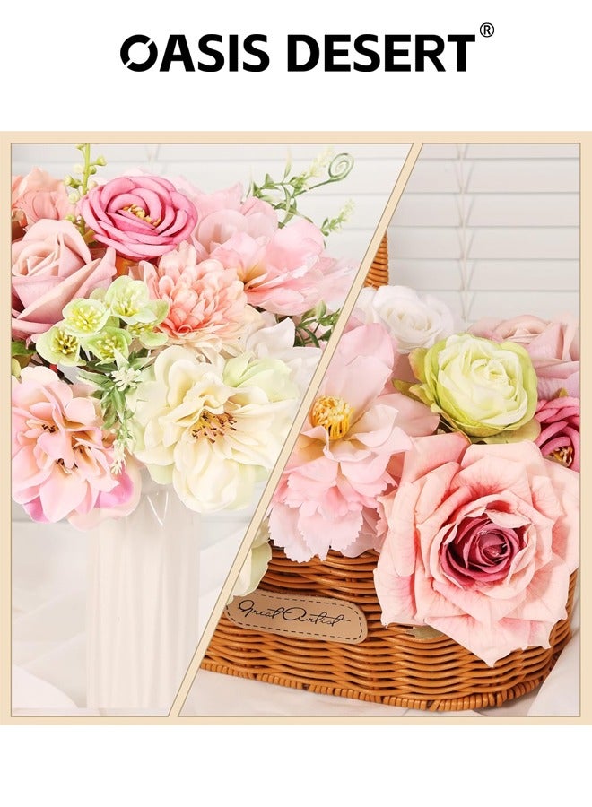 OASIS DESERT Rose Artificial Flower Combination Box Set Fake Flowers DIY Wedding Decoration Fake Flowers Home Decoration Indoor Artificial flowers - Image 4