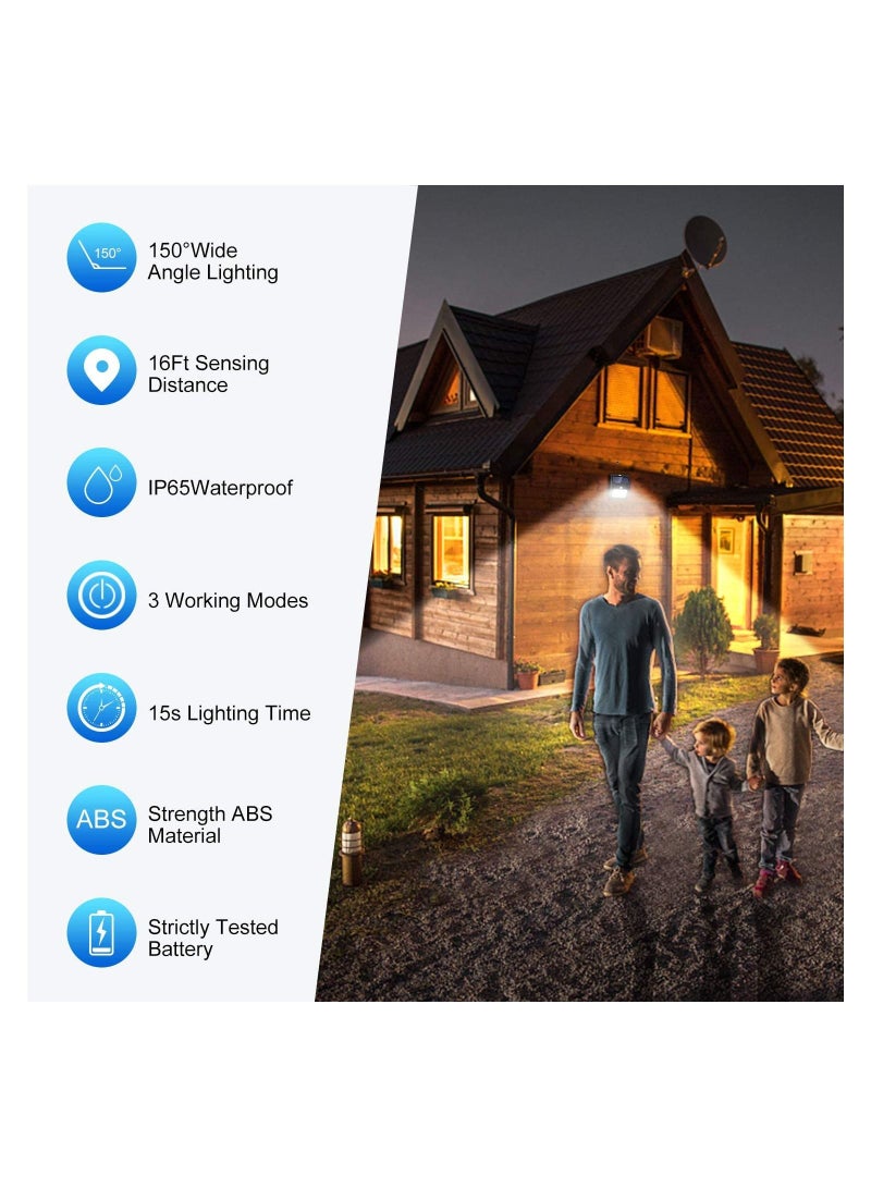 Solar Lights Outdoor [6 Pack/3 Working Mode],  Security Motion Sensor Wireless IP 65 Waterproof for Garden Fence Patio Garage (42 LED) - Image 2