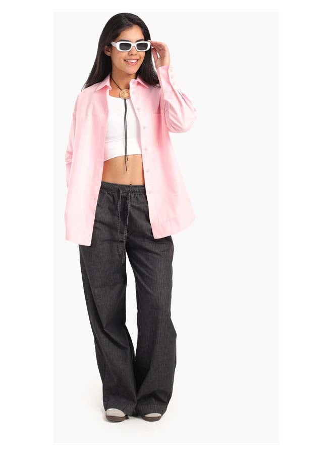 Clue Casual Chic Denim Pants - Image 4