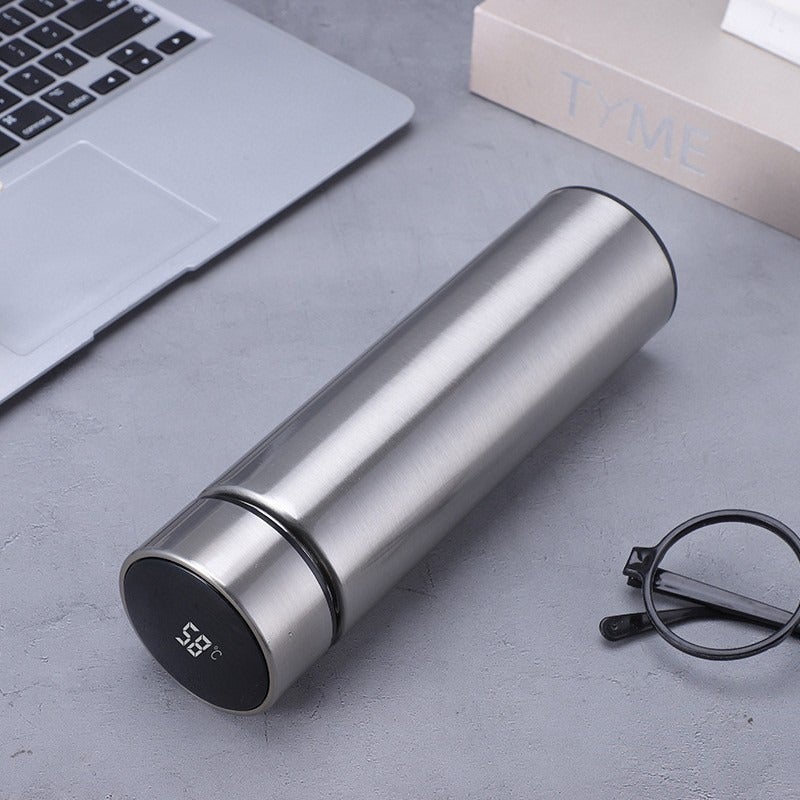 Ou Rui Smart Temperature Display Insulated Mug 304 Stainless Steel Portable Thermos Cup with Tea Infuser, Custom Logo, 500ml - Image 1