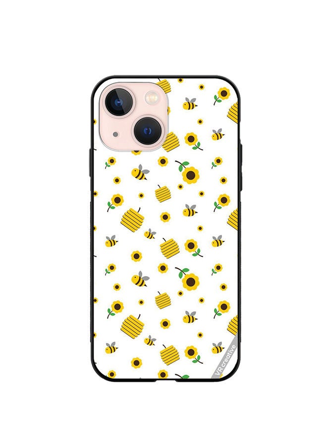 VR CREATIVE Protective Case Cover For Apple iPhone 13 Honeybee Design Multicolour - Image 1