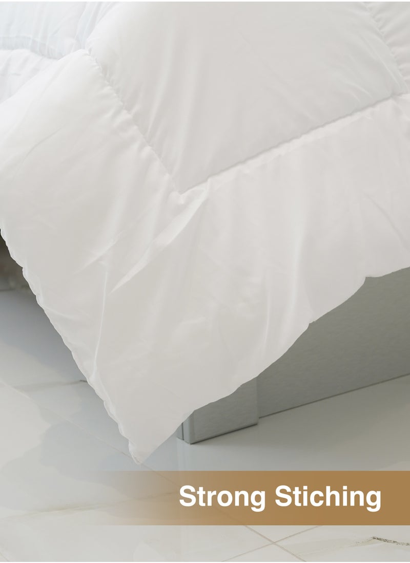 GOODNIGHT Soft Solid King Size Duvet Microfiber White 90 GSM 220x240 cm  - Image 5