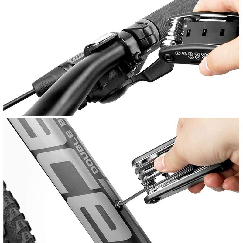 Whitecloud TRANSFORMING HOMES Whitecloud TRANSFORMING HOMES® 16 in 1 Multi-Purpose Mountain Bike Bicycle Repair Carbon steel Toolkit (16-1)  - Image 5