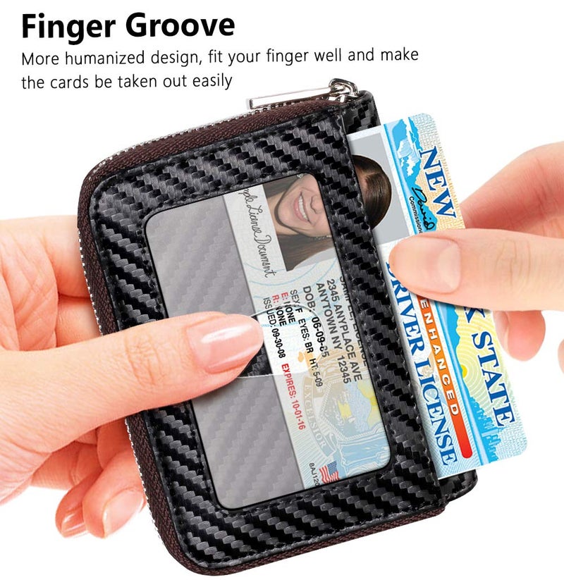 FurArt Zipper Wallet Women, RFID Blocking Credit Card Wallet, Business Card Holder, Compact Size KeyChain Wallet - Image 2