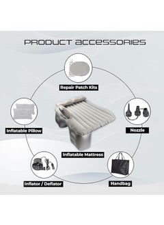 SHOPCOMFORT Car Inflatable Bed with Pump 2 Air PillowQuick Inflatable Back Seat BedCar Inflatable MattressCar Bed MattressCar Bed for KidsTravelTripCampingPicnicPool BeachUniversal Fit Multicolour  - Image 3