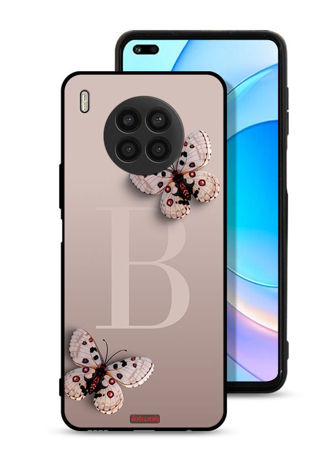 Tolwak غطاء حماية لهاتف Honor 50 Lite مزين بالفراشات - Image 1