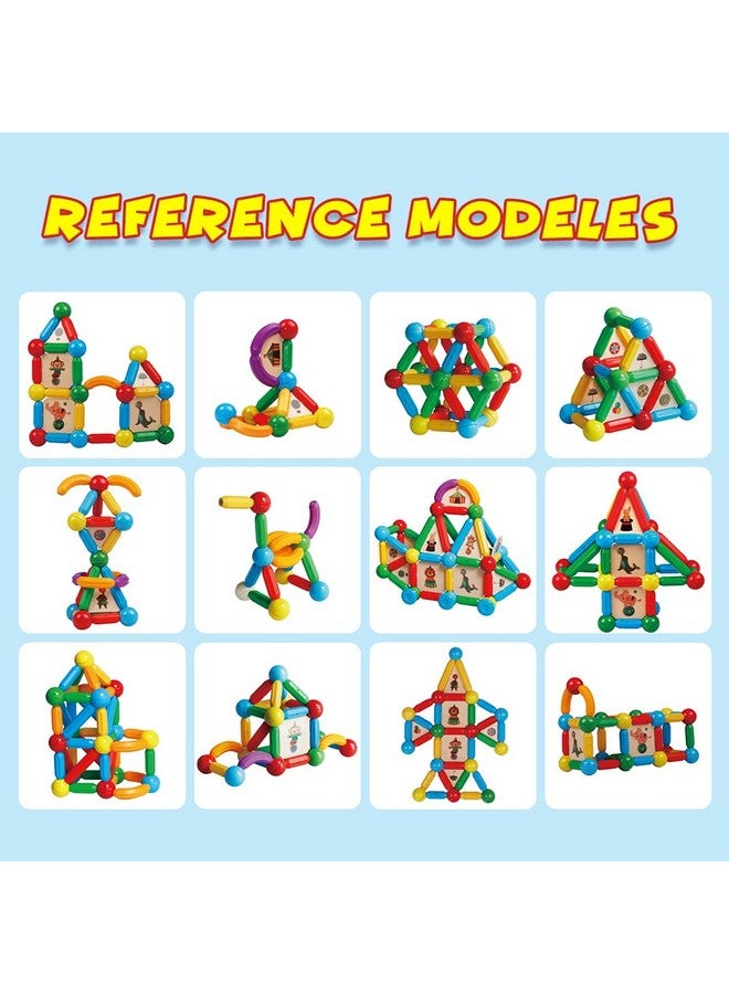 Magblock 90Pcs Magnetic Building Sticks Blocks Toys Gift For Boys And Girls, Magnet Sticks Balls And Rods Building Toy Sets, Sensory Montessori Toys For Preschool Toddlers Kids - Image 4