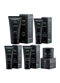 tiege hanley Tiege Hanley 90-Day Large Advanced Skin Care Routine for Men - Face Wash Kit for Fines Lines - Men's Skincare Set Includes Face Wash, Facial Scrub, Moisturizer, & Clay Mask  - Image 1