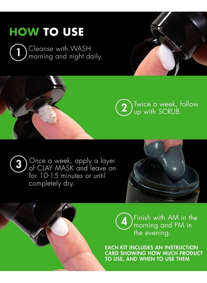 Tiege Hanley 90-Day Large Advanced Skin Care Routine for Men - Face Wash Kit for Fines Lines - Men's Skincare Set Includes Face Wash, Facial Scrub, Moisturizer, & Clay Mask - Image 5