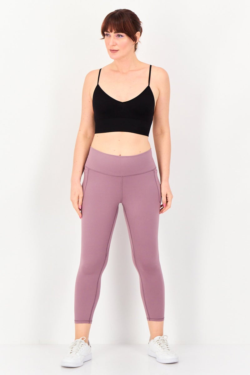 UNDER ARMOUR Women Sportswear Fit Pull On Training Leggings, Purple - Image 4