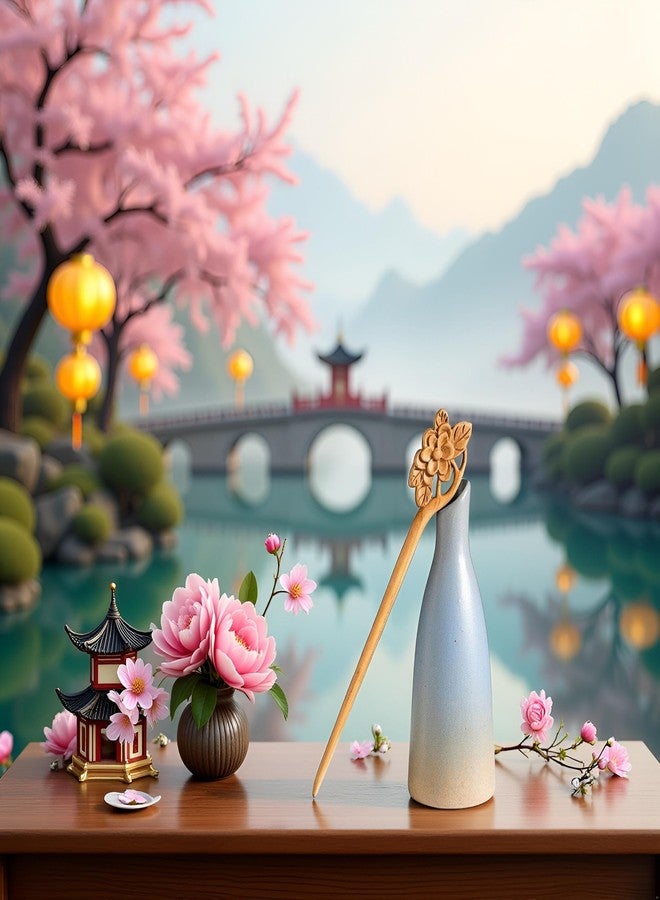 Sluswallow 1Pc Handmade Ancient Chinese Japanese Wood Hair Sticks Chopsticks Wooden Vintage Retro Carved Long Fork Pen Shawl Pins Sticks Hairpins Clips Barrettes, Hair Accessories - Image 2
