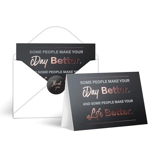 KAICN Black & Rose Gold Thank You Cards with Envelopes – 30 Pack 4x6 Inch Elegant Premium Foil Thank You Note Cards, Bulk Appreciation Cards for Business, Teacher, Wedding & Client Gifts - Image 1