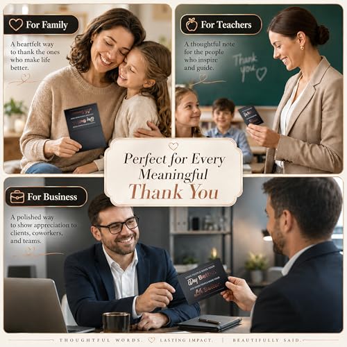 KAICN Black & Rose Gold Thank You Cards with Envelopes – 30 Pack 4x6 Inch Elegant Premium Foil Thank You Note Cards, Bulk Appreciation Cards for Business, Teacher, Wedding & Client Gifts - Image 3