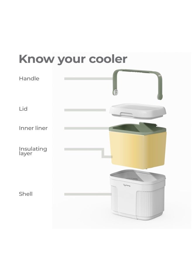 Lifelong 10L Insulated Chiller Ice Box | Standard Size Cooler for Travel, Parties, Bar, Medical Use | Keeps Ice Cubes & Drinks Cold for 28 Hours | Fully Insulated Lid & Body | BPA-Free - Image 2
