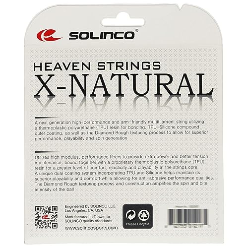 Solinco X-Natural Tennis String Set-16G-Black - Image 3