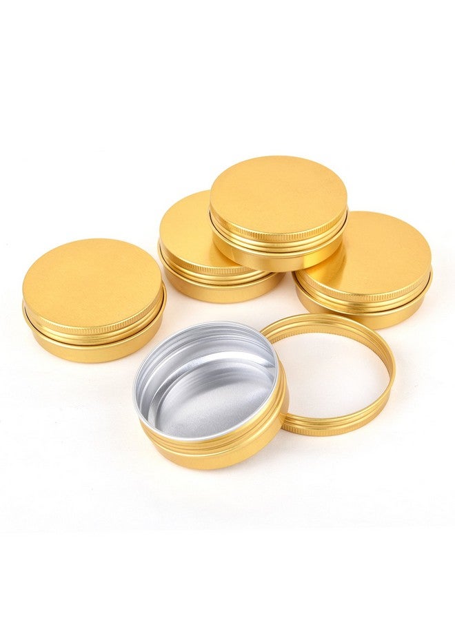 LIYAR 2oz 60ml Metal Storage Tins, Aluminum 2 oz Tins Jars Round Tin Containers, Empty Salve Jars Screw Top Tin Cans for Store Spices,Candies,Tea or Gift Giving,Gold(Pack of 14) - Image 3