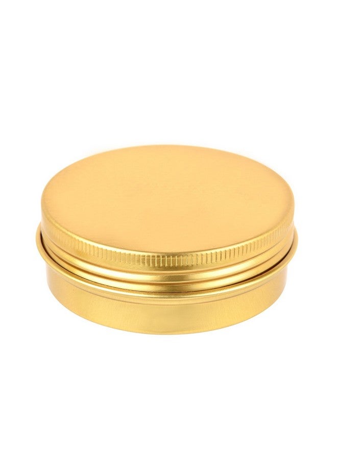 LIYAR 2oz 60ml Metal Storage Tins, Aluminum 2 oz Tins Jars Round Tin Containers, Empty Salve Jars Screw Top Tin Cans for Store Spices,Candies,Tea or Gift Giving,Gold(Pack of 14) - Image 4