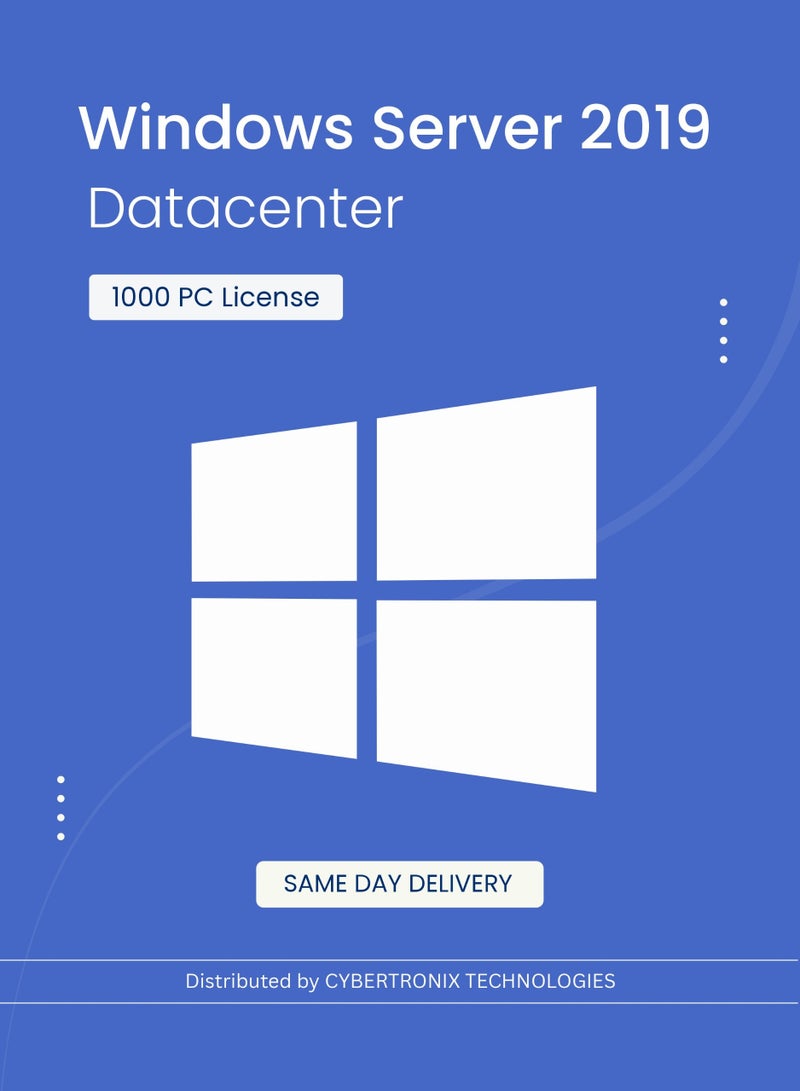 Windows Microsoft Windows Server 2019 Datacenter | 1000 PC License | Digital License | SAME DAY DELIVERY