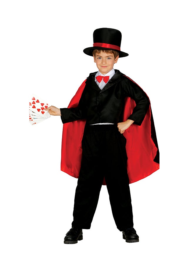 Fiestas Guirca Kids Magician Costume, 5-6 Years. Costume includes: Hat, Jabot with Bow Tie, Trousers, Jacket, Cape 