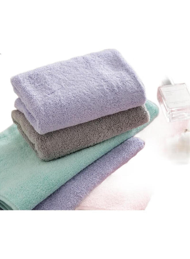 Uchino Cotton Soft Cloud Pure Cotton Weak Twist Yarn Face Towel For Children, 3-Pack (Pink + Purple + Blue-Green) - Image 3
