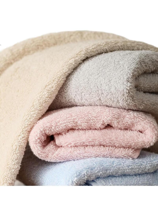Uchino Cotton Soft Cloud Pure Cotton Weak Twist Yarn Face Towel For Children, 3-Pack (Pink + Purple + Blue-Green) - Image 1