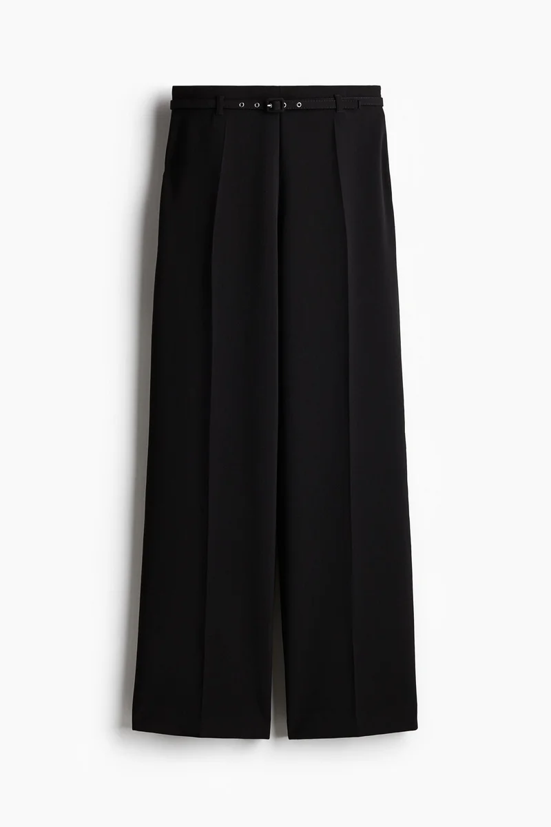 H&M Wide belted trousers