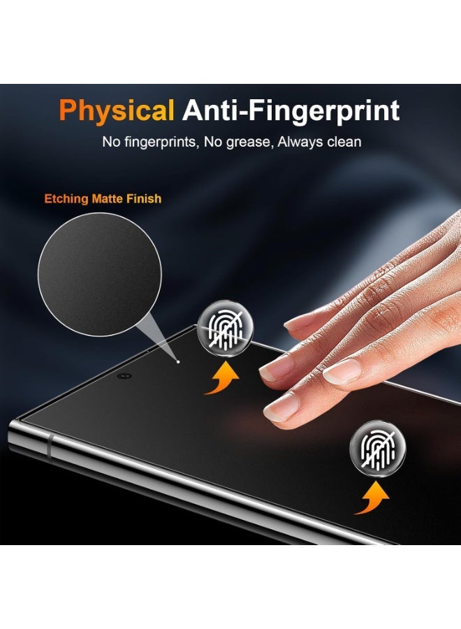 Muzz 2 Pack Anti-Glare Matte Screen Protector for Samsung Galaxy S24 Ultra, 9H Tempered Glass Film, [Scratch Resistant] [Anti-Fingerprint] [ Smooth as Silk] (Galaxy S24 Ultra) - Image 5