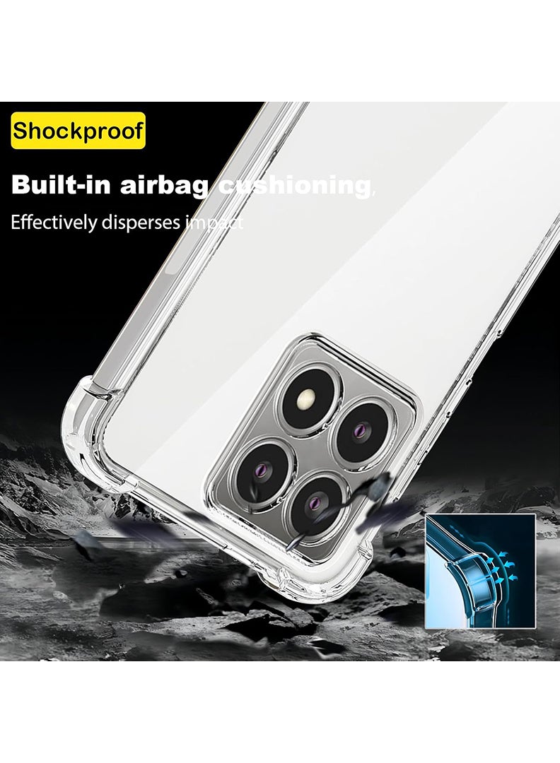Theodor Xiaomi 14T Clear Case, Shock-Absorption TPU Cell Phone Cover with Reinforced Corners, Soft Flexible & Crystal Clear Protective Bumper Case - Image 3
