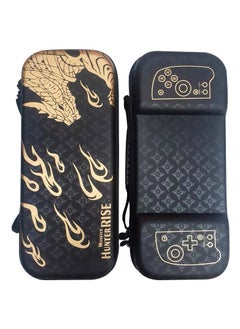 Carrying Case For Nintendo Switch OLED Big Joycon- Monster Hunter Rise Theme - Portable Travel Protective Hard Storage Bag Soft Lining With 10 Game Card Slots For Switch OLED & Accessories