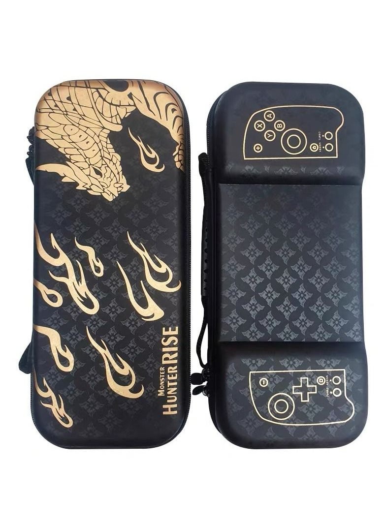 Lommyka - Carrying Case For Nintendo Switch OLED Big Joycon- Monster Hunter Rise Theme - Portable Travel Protective Hard Storage Bag Soft Lining With 10 Game Card Slots For Switch OLED & Accessories - Image 1