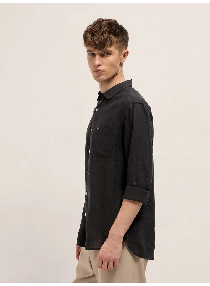 THE BEAR HOUSE Men’s Long Sleeve Shirt – Classic, Comfortable and Stylish Essential for Work, Travel or Casual Outings