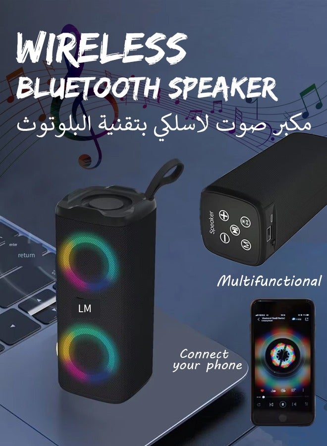 Wireless Bluetooth Speaker Bluetooth Party Speaker Portable Mini Speaker With Bluetooth Bluetooth Boombox Speaker Portable Bluetooth Speakers with Carry Handle Outdoor Wireless Speaker Wireless Pair