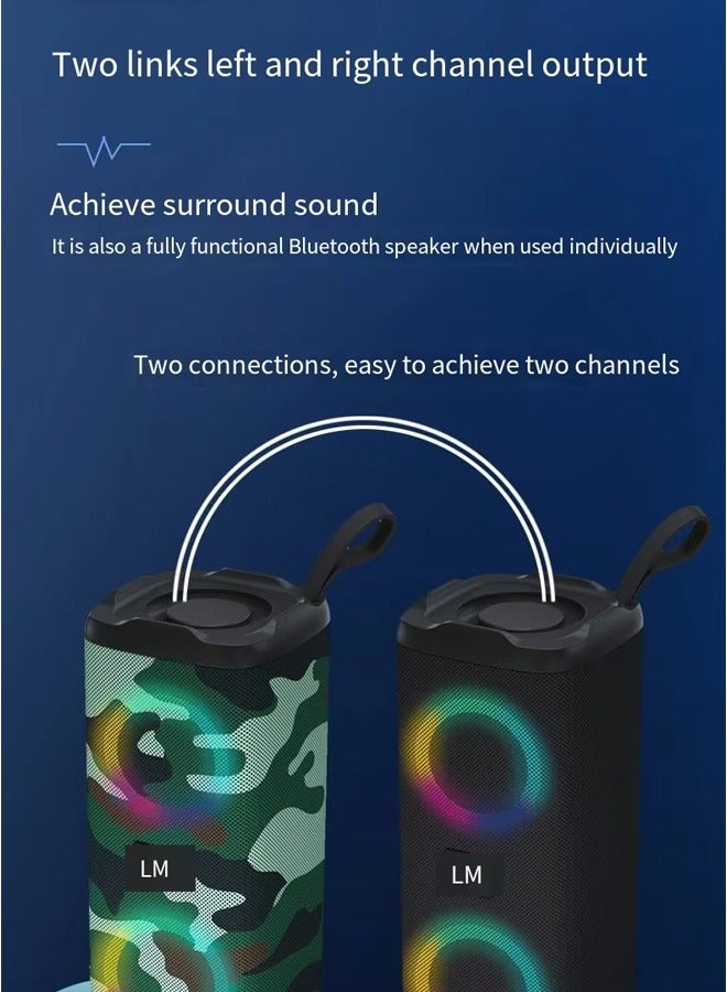 Wireless Bluetooth Speaker Bluetooth Party Speaker Portable Mini Speaker With Bluetooth Bluetooth Boombox Speaker Portable Bluetooth Speakers with Carry Handle Outdoor Wireless Speaker Wireless Pair