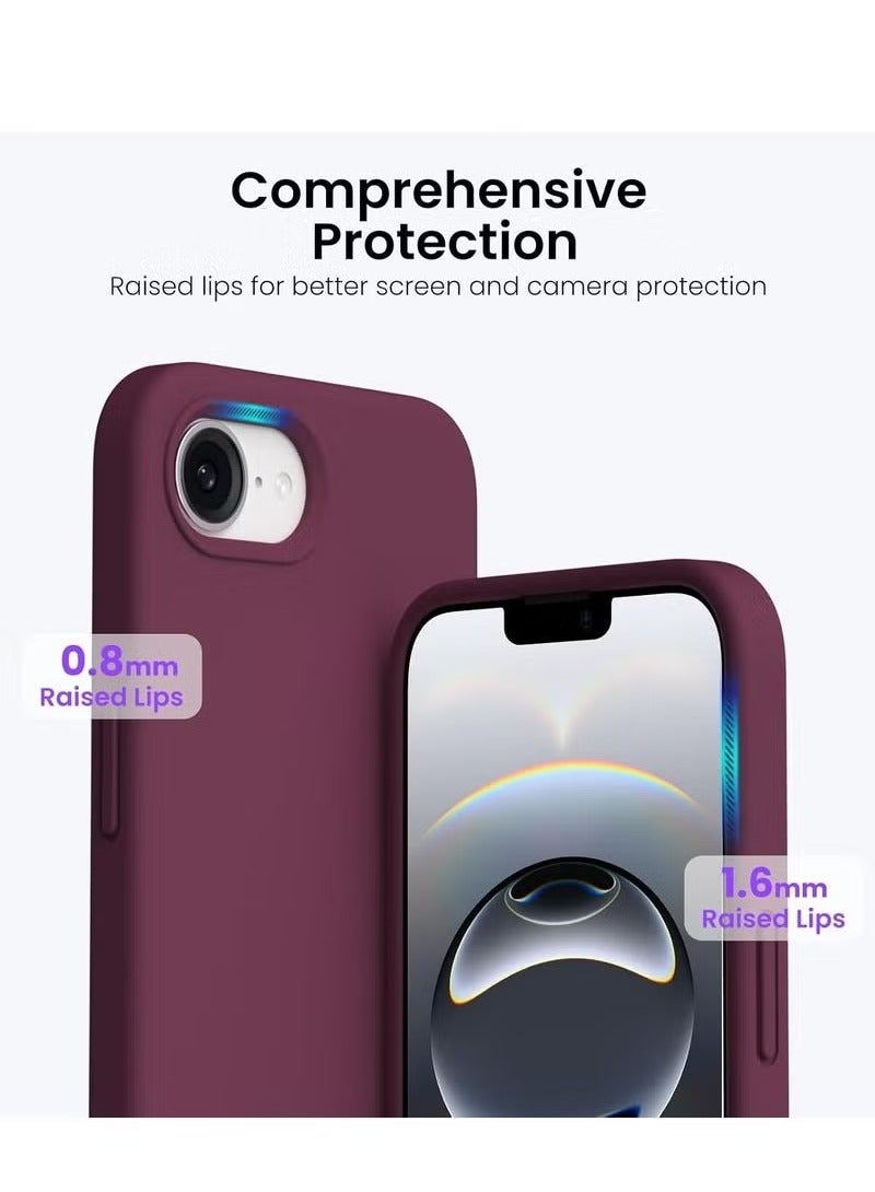 ELTRAZONE iPhone 16e Case Cover 6.1-Inch – Premium Silicone Protective Phone Case with Soft Microfiber Lining, Anti-Scratch Shockproof Bumper, Slim Fit Drop Protection, Durable & Lightweight Grip-Friendly Cover for iPhone 16e – Daily Use & Stylish Design Maroon - Image 3