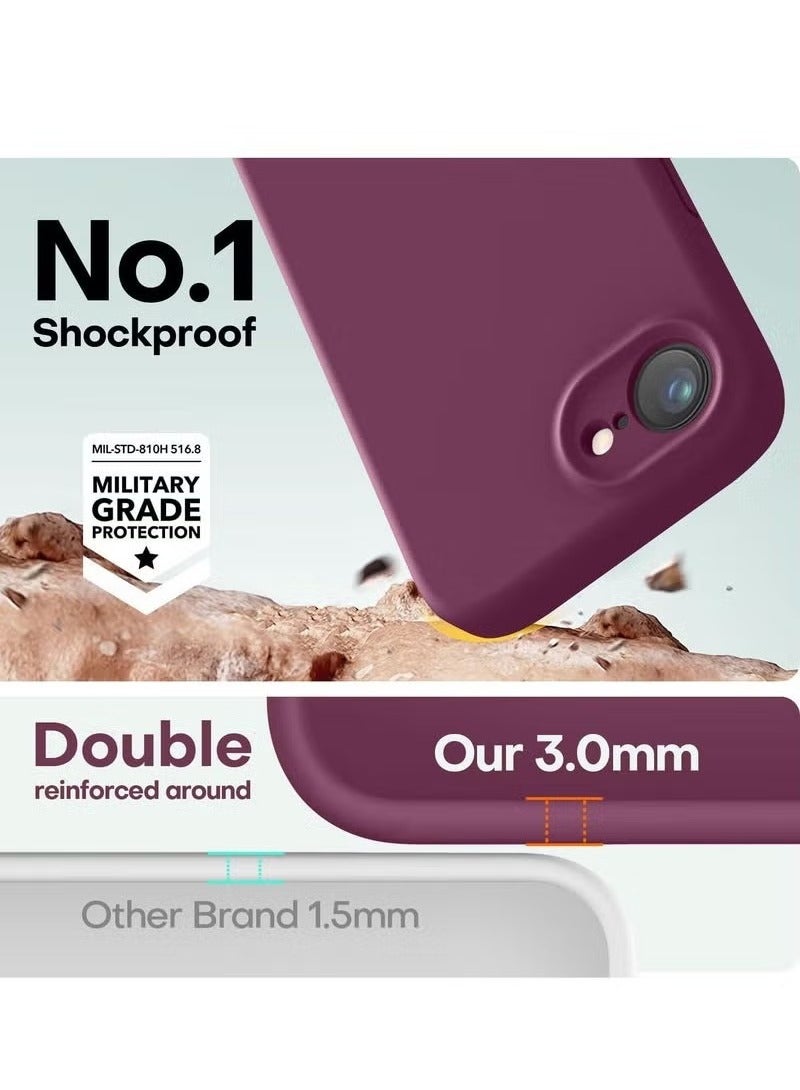 ELTRAZONE iPhone 16e Case Cover 6.1-Inch – Premium Silicone Protective Phone Case with Soft Microfiber Lining, Anti-Scratch Shockproof Bumper, Slim Fit Drop Protection, Durable & Lightweight Grip-Friendly Cover for iPhone 16e – Daily Use & Stylish Design Maroon - Image 4