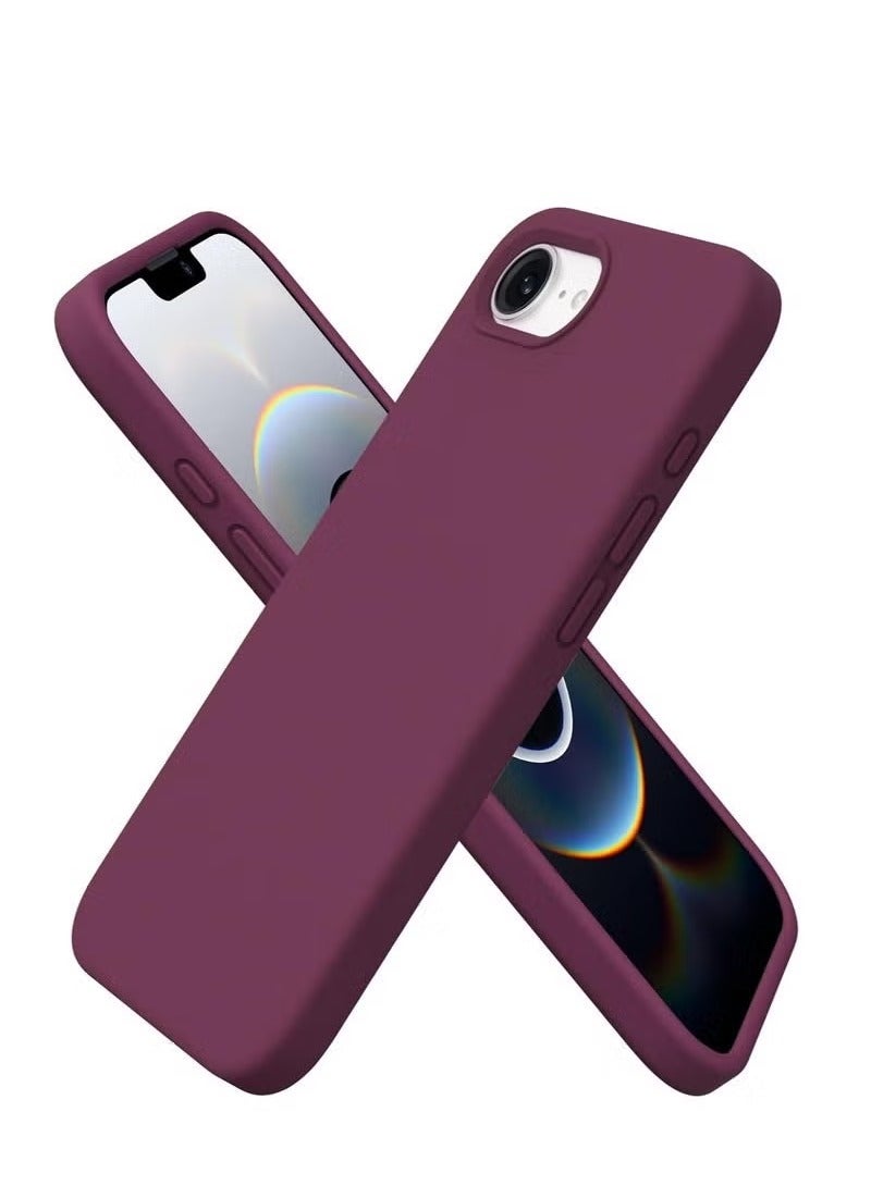 ELTRAZONE iPhone 16e Case Cover 6.1-Inch – Premium Silicone Protective Phone Case with Soft Microfiber Lining, Anti-Scratch Shockproof Bumper, Slim Fit Drop Protection, Durable & Lightweight Grip-Friendly Cover for iPhone 16e – Daily Use & Stylish Design Maroon - Image 1