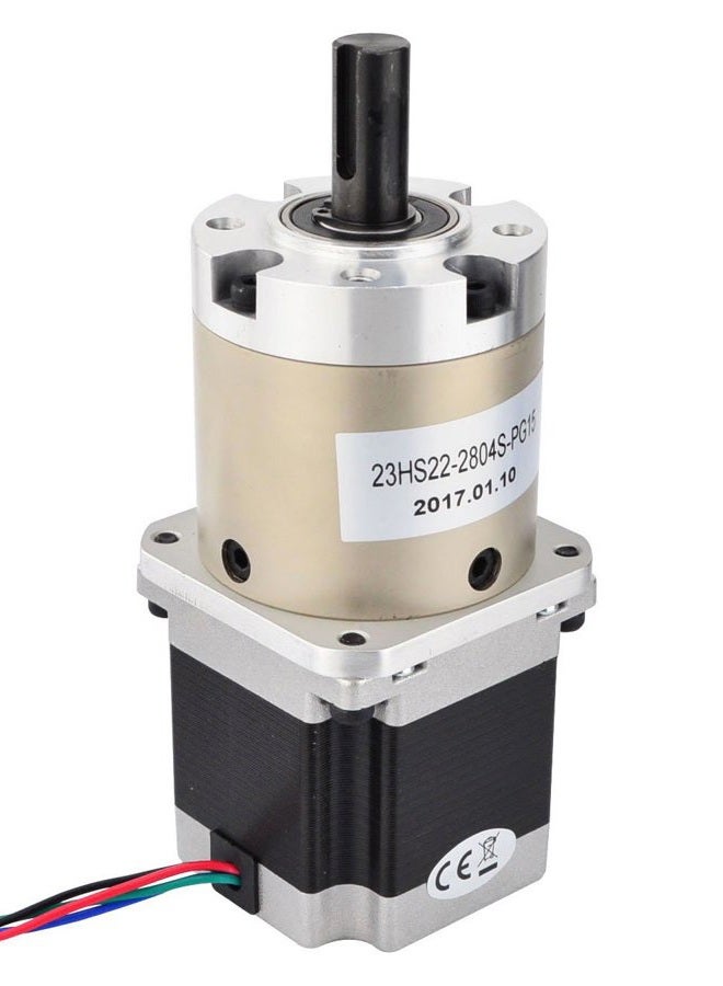 STEPPERONLINE 15:1 Planetary Gearbox Nema 23 Gear Stepper Motor Bipolar L=56mm for DIY CNC Robotics - Image 2