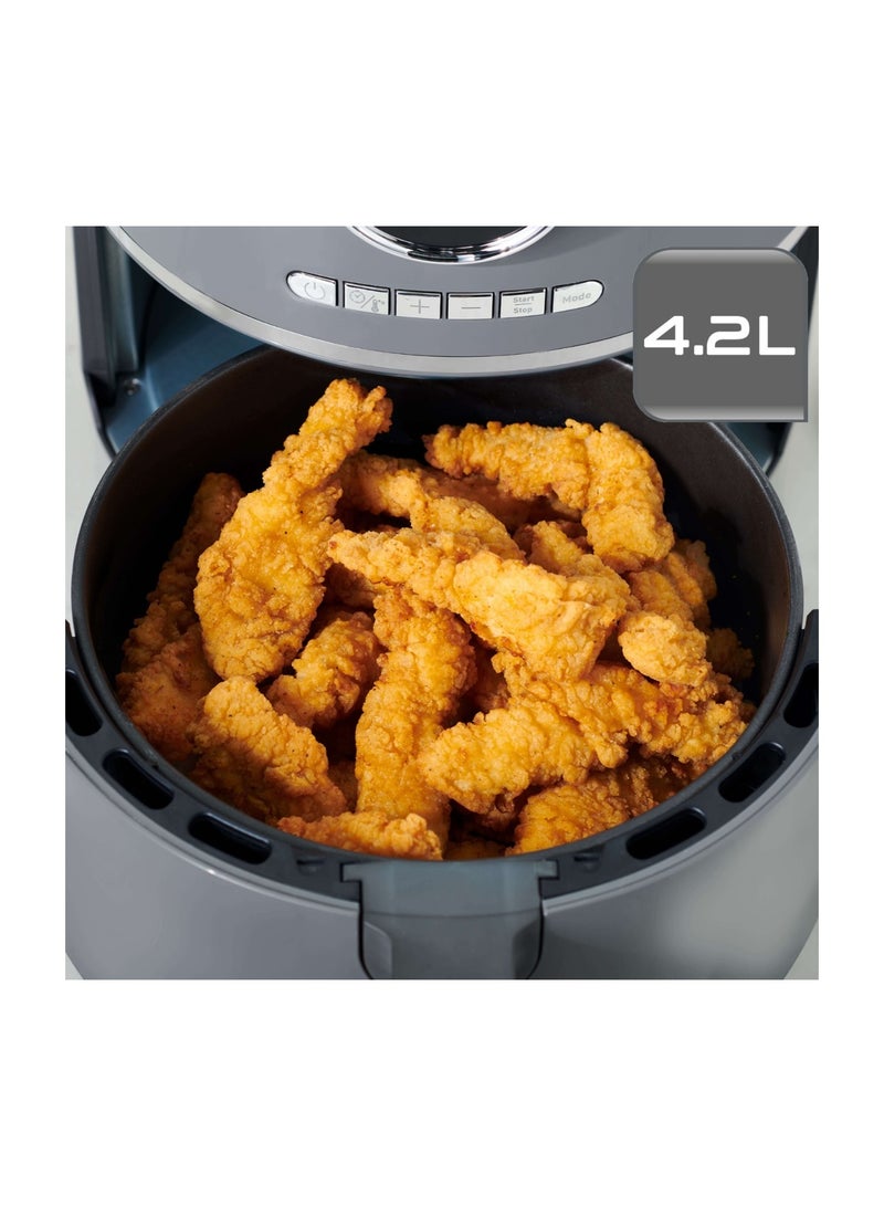 Tefal Ultra Fry Digital Air Fryer, 4.2 Liters, 1600W, Grey - EY111BTR 4.2 L 1600 W EY111BTR grey - Image 4