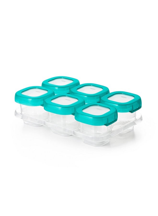 OXO TOT OXO Tot Baby Blocks Freezer Storage Containers 2 Oz - Teal  - Image 1