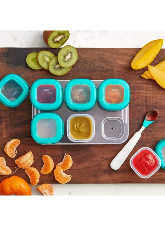 OXO TOT OXO Tot Baby Blocks Freezer Storage Containers 2 Oz - Teal  - Image 2