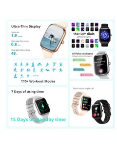 ColMi Smart Watch For Men Women  Full Screen Bluetooth Calling Heart Rate Sleep Monitor 100+ Sport Models  - Image 2