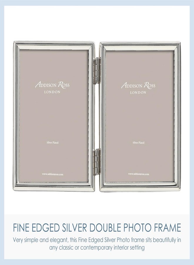 Addison Ross, Essentials Photo Frame, Silver Plate Double, 2 x 3 Inches - Image 5